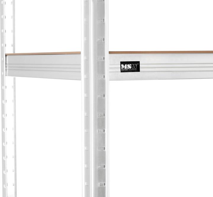 Produktbild MSW Schwerlastregal Metallregal Kellerregal 100 x 50 x 197 cm für 5 x 150 kg grau