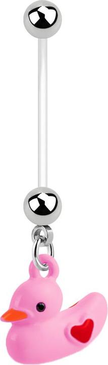 Immagine prodotto Star Piercing Gravidanza di banane con rosa d'anatra (senza ottone, Bioflex, Acciaio chirurgico 316L)