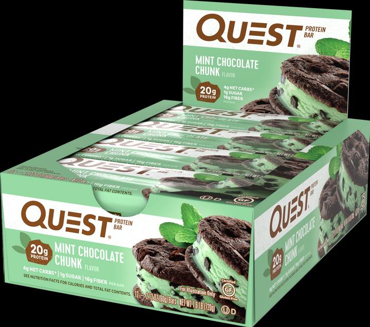 Produktbild Quest Bar (Mint, Schokolade, 1 Stk., 720 g)