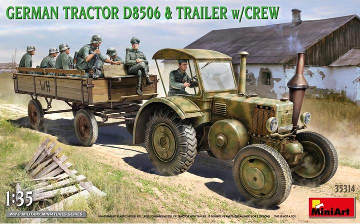 Produktbild Mini art German Tractor D8506 with Trailer & Crew