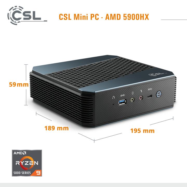 Produktbild CSL AMD 5900HX (AMD Ryzen 9 5900HX, 16 GB, 1000 GB, AMD Radeon Graphics)