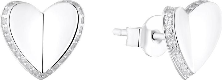 Actual product image S.Oliver Ear jewellery for ladies, 925 sterling silver, zirconia (synth.) | heart (925 silver)