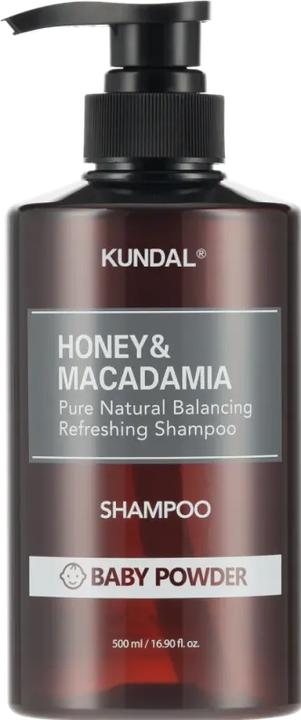 Kundal Honey and Macadamia Nature Shampoo Baby Powder 500ml (Flüssiges Shampoo)