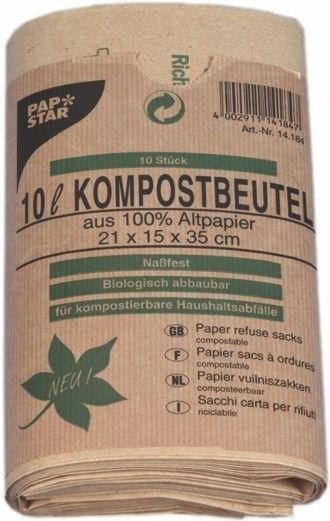 Produktbild Papstar Kompostbeutel (50 x, 10 l)