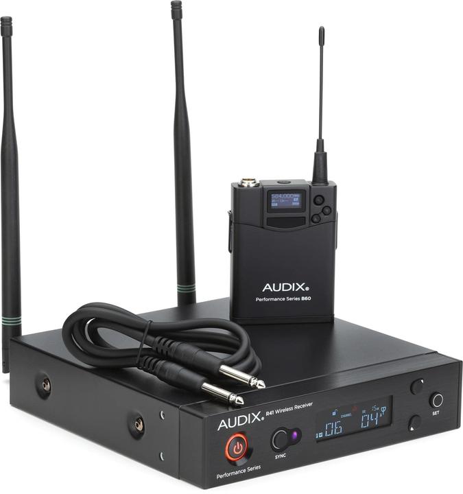 Audix AP41BPA - Wireless mic system, R41 diversity receiver, B60 bodypack transmitter