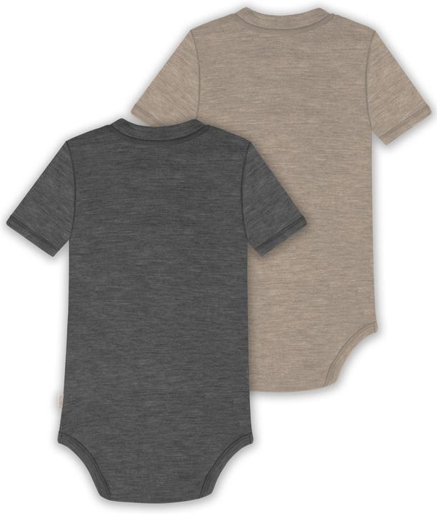 Image du produit Normani Lot de 2 bodies manches courtes bébé mérinos "Tihoi" - 9321 (74)