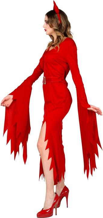 Image du produit Widmann Costume de sorcière pour femme avec robe, ceinture et cornes de diable (XXL)