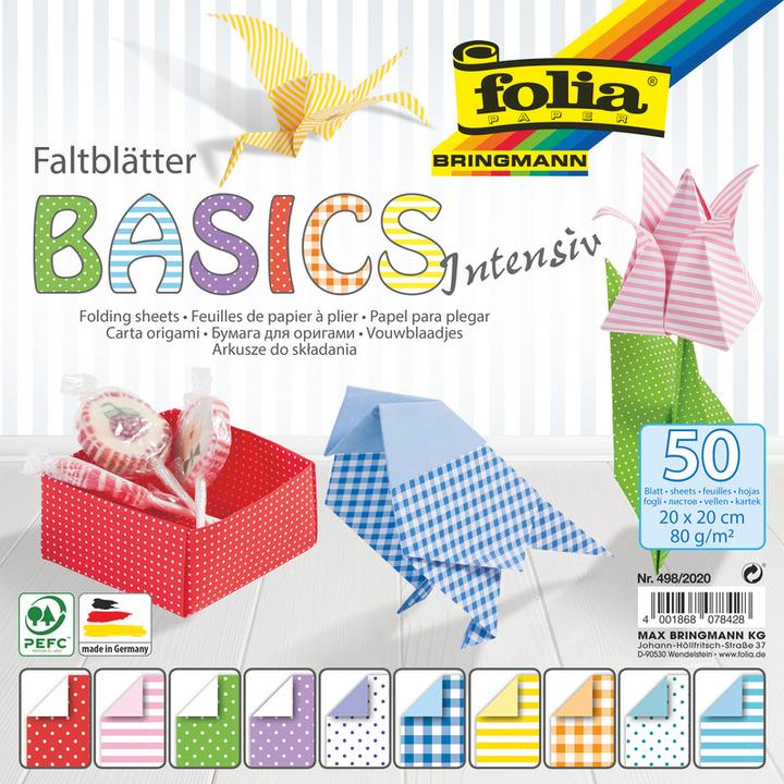 Produktbild Folia Faltblätter Basic intensiv (80 g/m², 50 x)