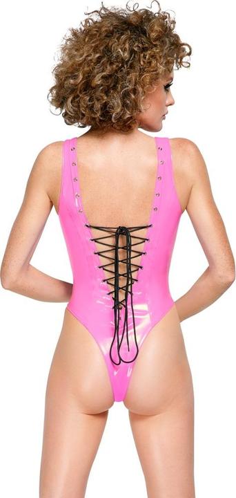 Actual product image Black Level Lacquer bodysuit (L)