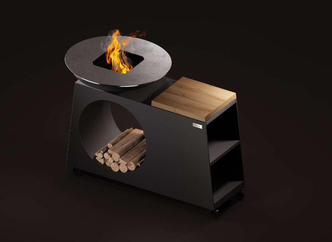 Image du produit OnFire îlot de cuisson BBQ peint par poudrage noir (171 cm)