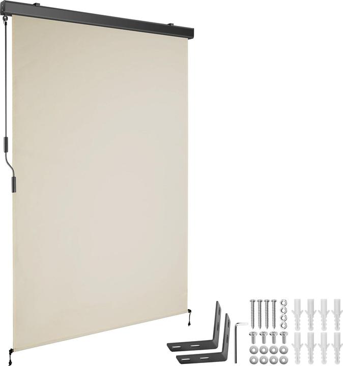 tectake Senkrechtmarkise Eloise mit 2 Wandhaltern