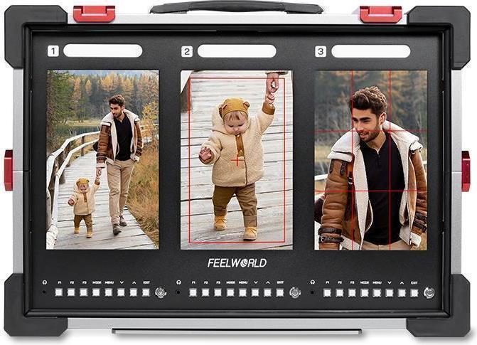 Actual product image Feelworld PS101 Triple 10.1 inch Vertical Display Monitor (10.10")