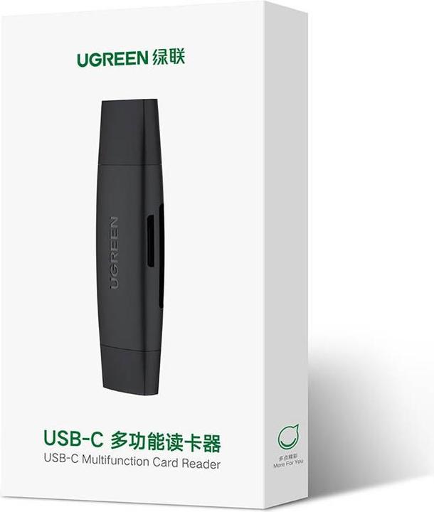 Image du produit Ugreen CM304 USB + USB-C Adapter Lecteur de cartes SD + microSD (noir) (USB-C)