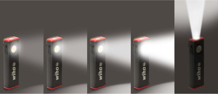 Image du produit Wiha Lampe portative 800 lm I 5 modes d’éclairage I lampe d’atelier rechargeable I lampe de poche LE (800 lm)