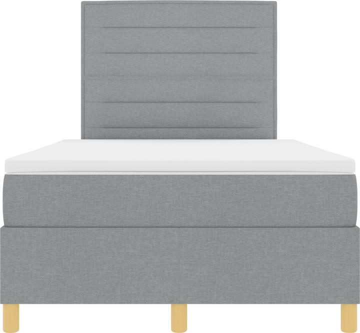 Produktbild VidaXL Boxspringbett mit Matratze Hellgrau Kleines Doppelstoff (190 x 190 cm)