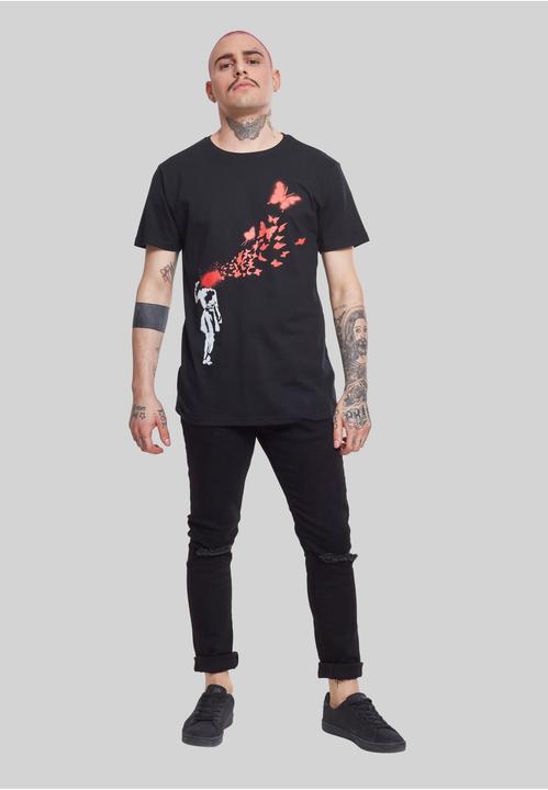 Actual product image Merchcode Brandalised - Banksy's Graffiti Butterfly Tee (XL)