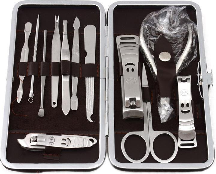 JTI Maniküre-Set mit 12 Teilen und stilvollem Etui
