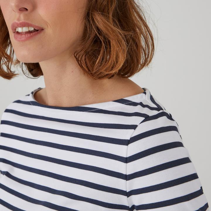 Produktbild La Redoute Collections Langarmshirt mit U-Boot-Ausschnitt und Streifenmuster (XS)