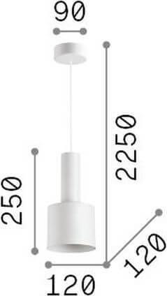 Produktbild Ideal lux HOLLY Pendelleuchte E27 ⌀120mm dimmbar Schwarz 231563 (E27)