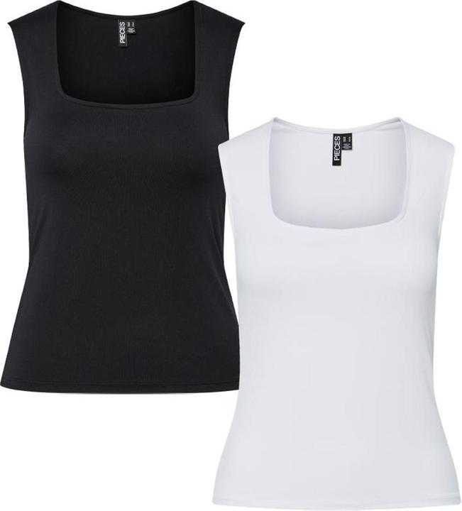Pieces PCFYLLA 2er-Pack KARREEAUSSCHNITT Oberteil (M)