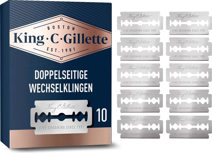 Productafbeelding King C. Gillette Dubbele bladen voor recht scheermes (10 x)