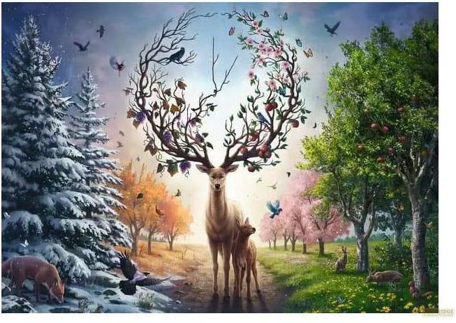 Produktbild Ravensburger Der magische Hirsch und die vier Jahreszeiten (1000 Teile)