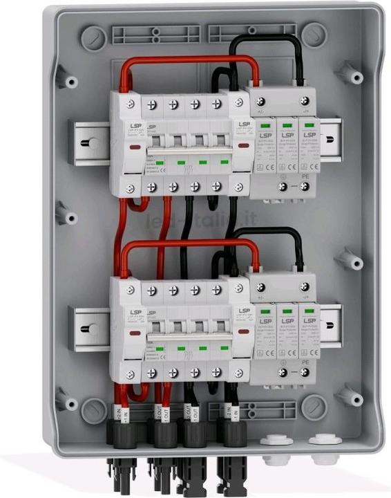 Produktbild V-TAC DCFeldpanel 2 Strings 2 MPPT 1000 VDC 16 A mit IP65Schalttafel 18 LSPModule