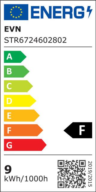 Etichetta energetica EVN STR6724602802 LEDStripsRoll 5m 24V IP67 3000K 48W (Bianco, 500 cm, Esterno)