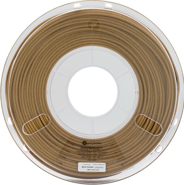 Actual product image Polymaker PolyWood - Natural - 2.85mm (Wood, 2.85 mm, 600 g, Brown)