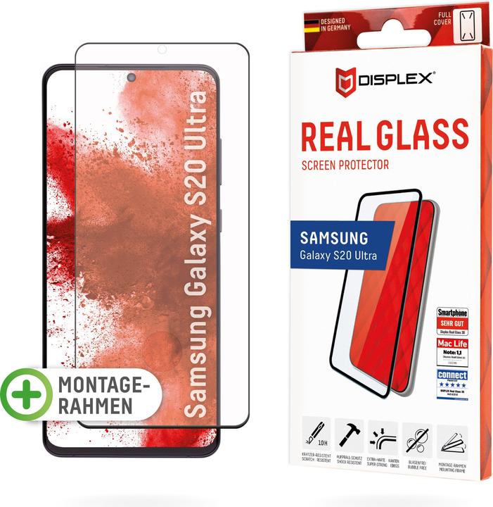 Produktbild Displex Real Glass, Full Cover Panzerglas (1 Stück, Samsung Galaxy S20 Ultra)