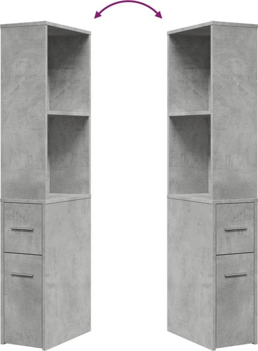 Produktbild VidaXL Badschrank Schmal mit Rollen (22 x 41 x 135 cm)