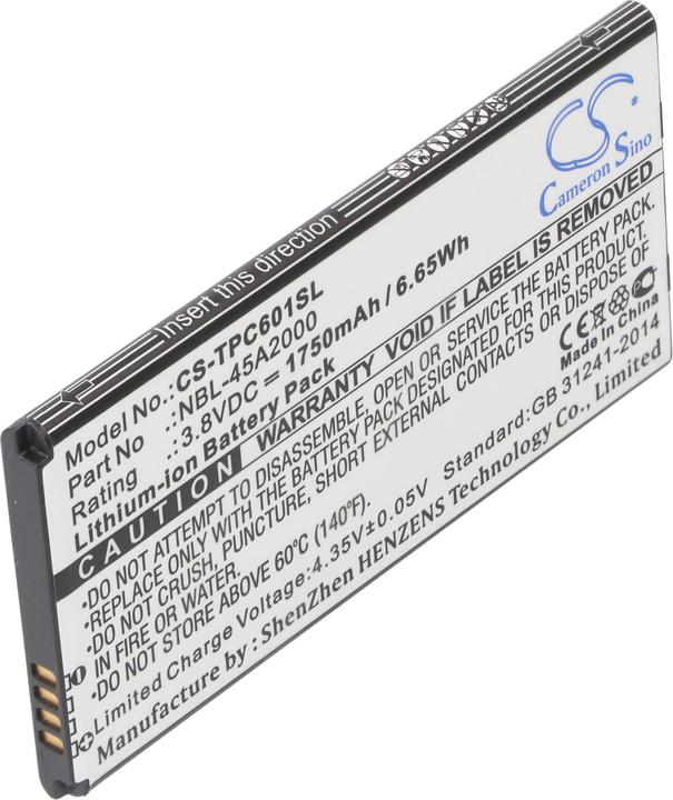 Actual product image XCell Akku passend für TP-Link Neffos C5L Handy, Smartphone, Telefon wie NBL-45A2000 1750mAh 3.8V