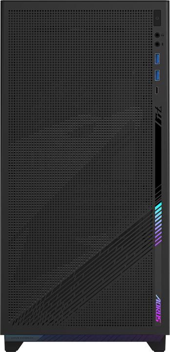 Actual product image Gigabyte AC400G PC Case Full-Size Tempered Glass Side Panel With 2xUSB 3.0 Pre-installed 4 ARGB & PW (ATX)