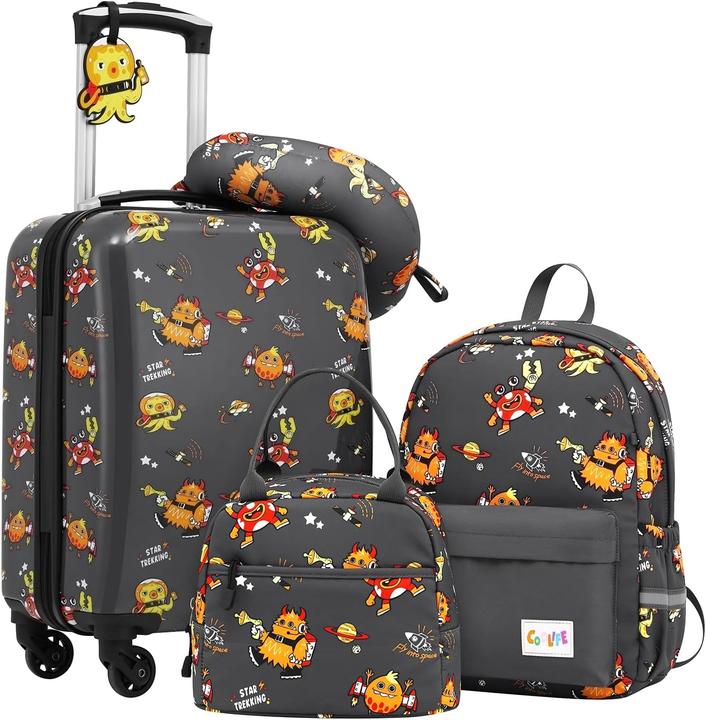 Coolife Kinderkoffer-Set mit Rucksack (Handgepäck (bis 50l))