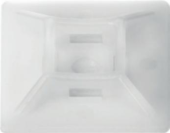Actual product image Max Hauri Mounting base white 25 mm x 25 mm (Plastic cable ties, 25.25 mm, 10 pcs.)