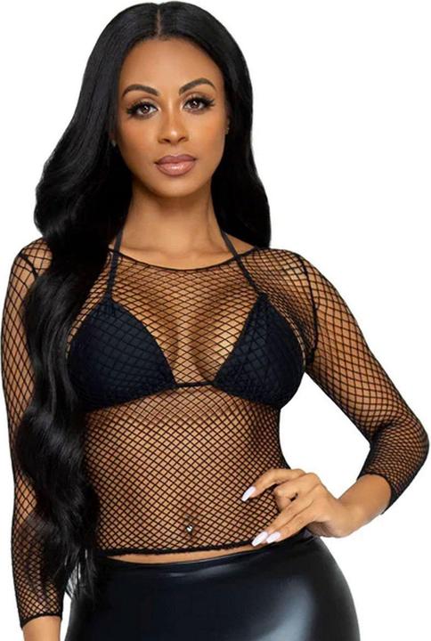 Produktbild Leg Avenue Long Sleeves Fishnet Top (One Size)