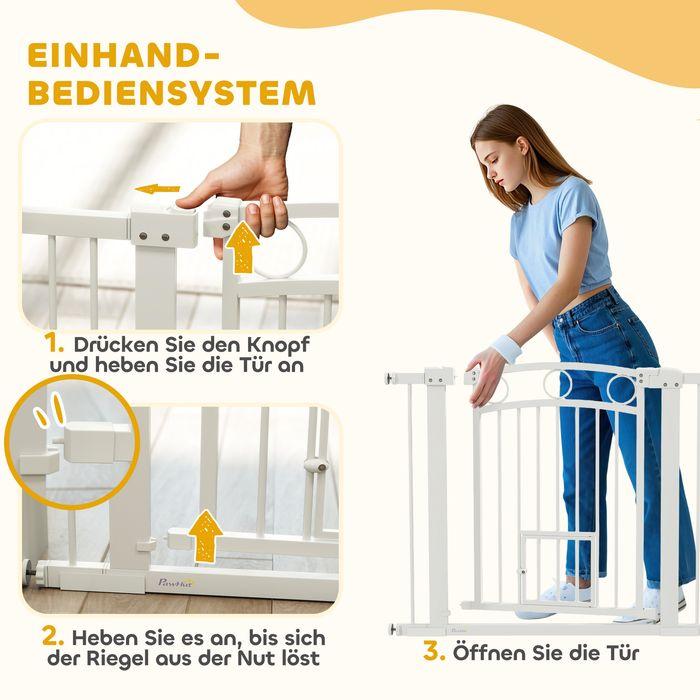 Produktbild Swisshandel24 Türschutzgitter, 76-104 cm Treppengitter, Treppenschutzgitter, Treppenschutz (76 cm)