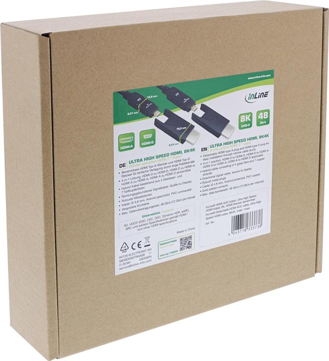 Actual product image InLine HDMI AOC cable, Ultra High Speed HDMI cable, 8K4K, black, 10m (40 m, HDMI)