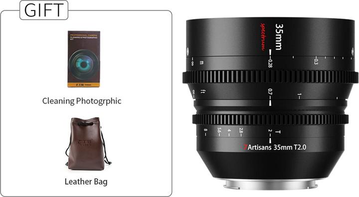 Actual product image 7artisans Spectrum 35mm T2.0 Sony E (Sony E, full size)