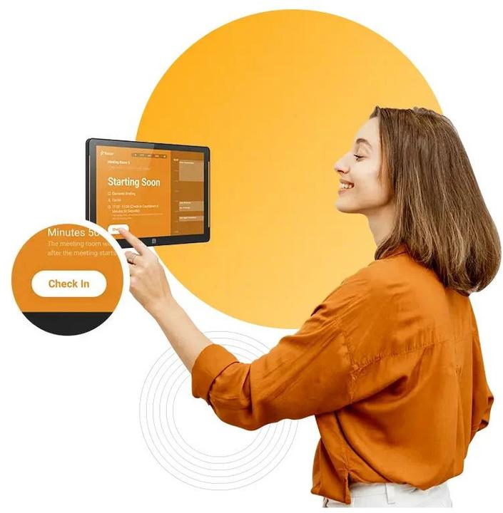 Actual product image Yeastar workplace room display ds7510