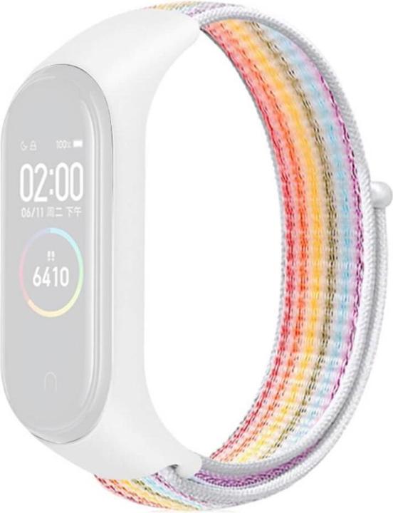 Produktbild Cover-Discount Xiaomi Mi Band - Nylon Armband Klettverschluss Regenbogen (Nylon)