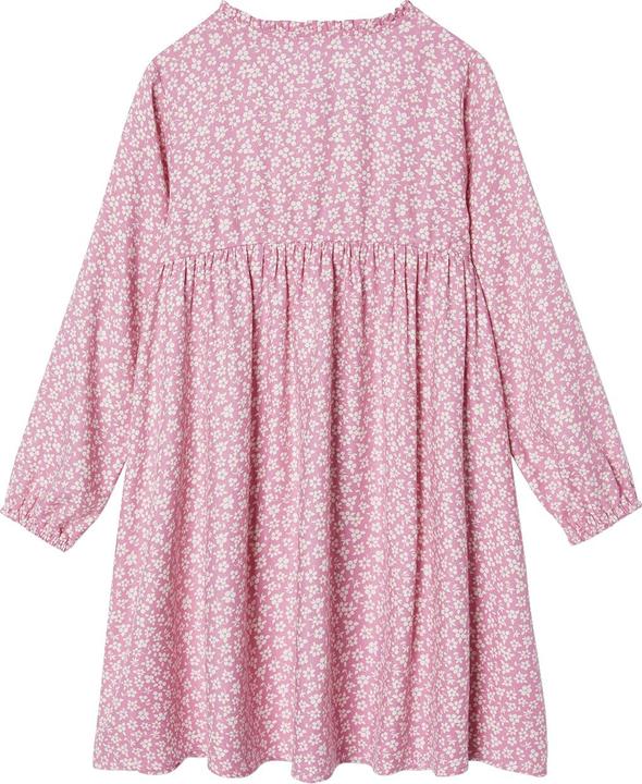 Actual product image Vertbaudet Girls' dress with button placket at the front and print pattern (122)