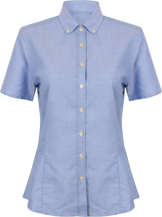 Henbury Modern Kurzarm Oxford Bluse (XL)