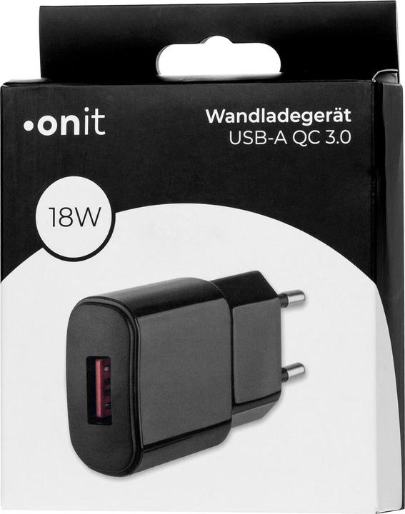 Produktbild Onit USB-Wandladegerät QC3.0 18 W Schwarz (18 W)