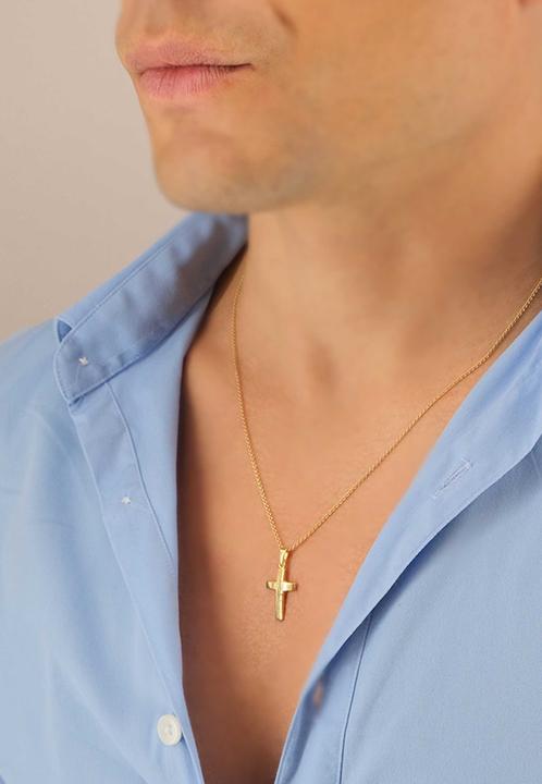 Image du produit Muau Pendant beam cross yellow gold 750, 25x12mm (Or jaune)