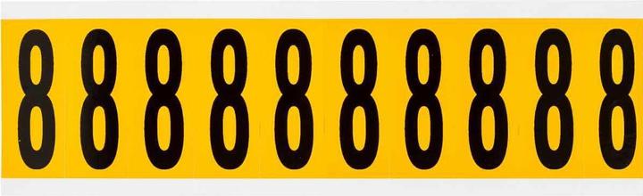 Actual product image Brady 1534-8, B-946, vinyl, lettering: 8, black on yellow, 22 x 57mm, character height 50mm(25 K. á