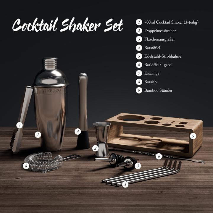 Produktbild Vinenco Cocktail Shaker Set (Cocktail Set)
