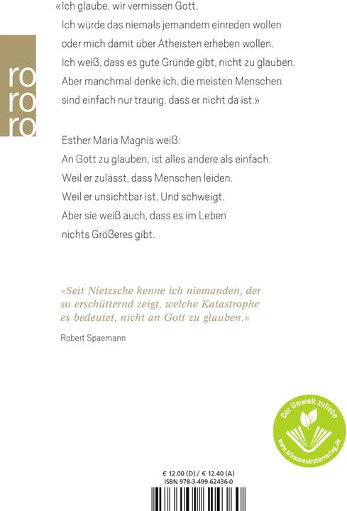 Produktbild Gott braucht dich nicht (Deutsch, Esther M. Magnis, 2014)