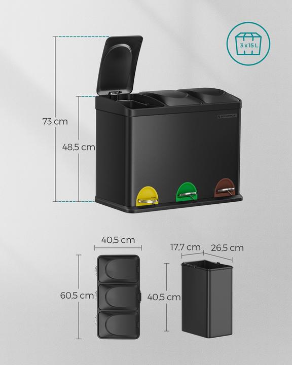 Immagine prodotto Songmics Inserviente (45 l)