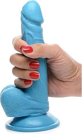 Image du produit Pop Peckers Poppin Dildo 16.5 cm - Blue